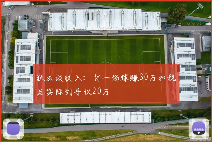 狄龙谈收入：打一场球赚30万扣税后实际到手仅20万